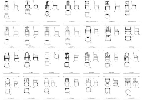 cad家具三视图-CAD家具三视图