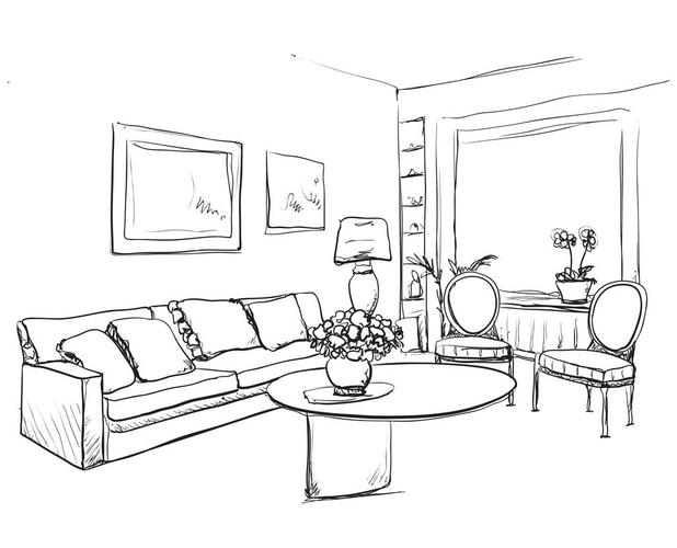 素描家具-素描家具简单图片
