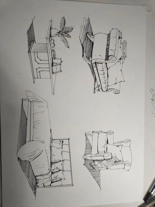 家具单体手绘图-家具单体手绘图马克笔